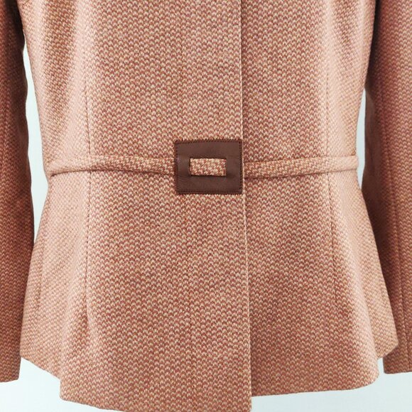 Vintage Swiss Boutique Alissa Wool Blazer – EU40/US10 - Leather Trim - Picture 4 of 7